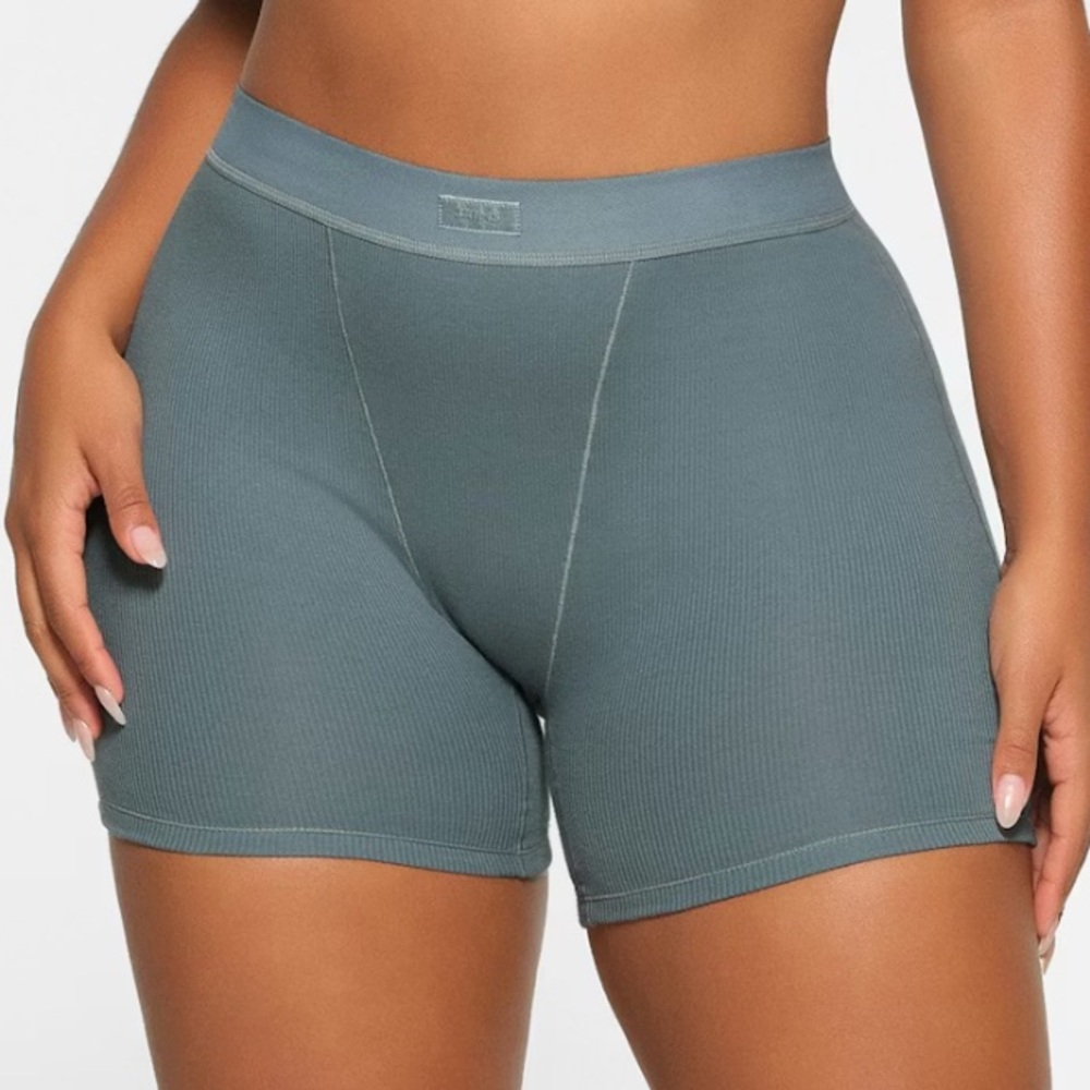 Skims Cotton Rib Boxer - Picture 2 of 4